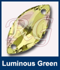 Swarovski 3223 Navette Sew On Luminous Green